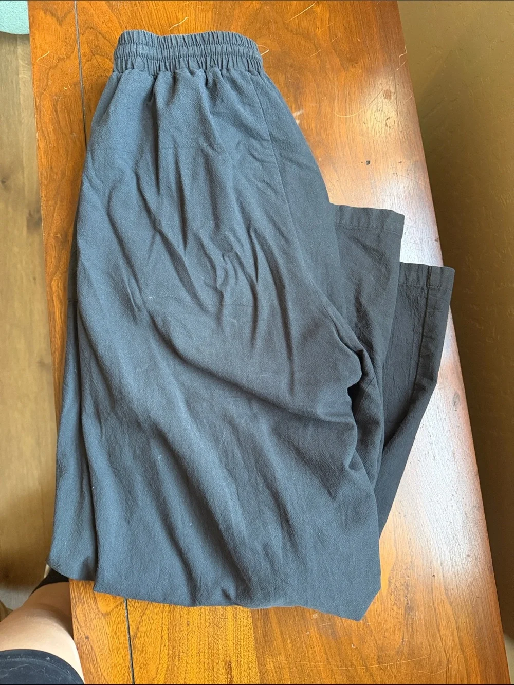 Small Womens  Casual Drawstring Pants in Black
